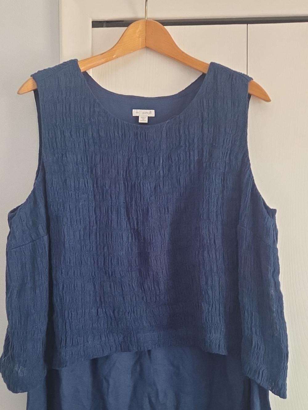 J. Jill Blue Linen Dress 2X - Picture 3 of 8